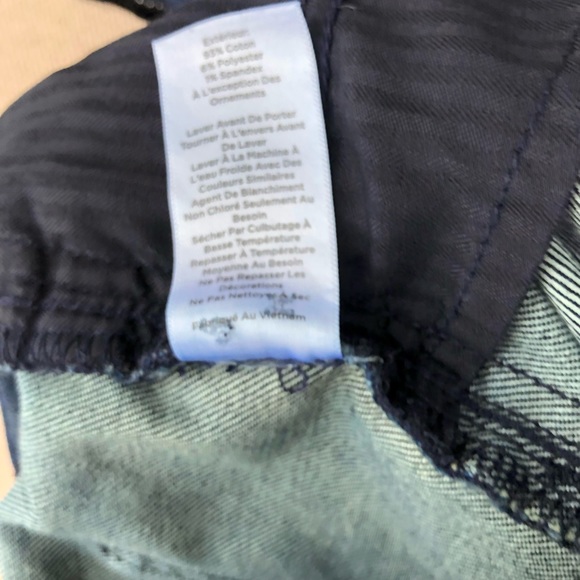 Talbots Flawless Stretchy Black Velvet Trim Sides Blue Wash Slim Ankle Jeans 6 - Picture 15 of 16